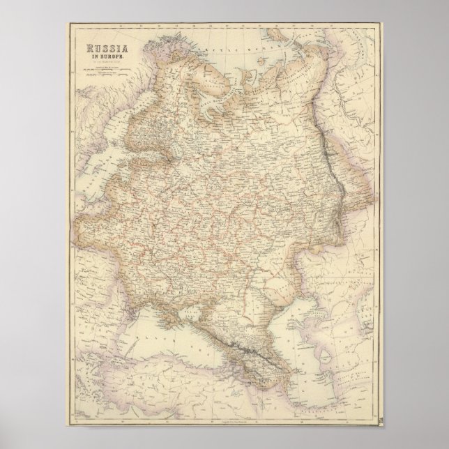 Ryssland och Europa Poster (Framsidan)