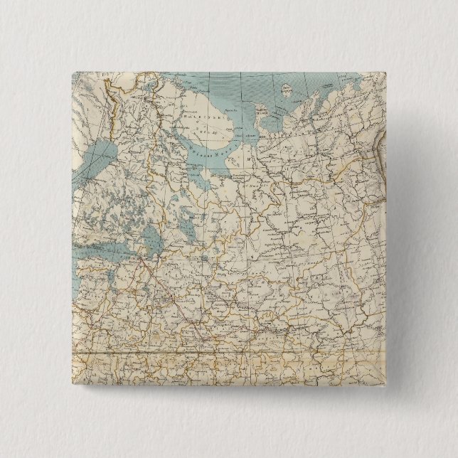 Ryssland och Polens Atlas Karta Knapp (Framsida)