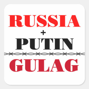 Ryssland och Putin Fyrkantigt Klistermärke
