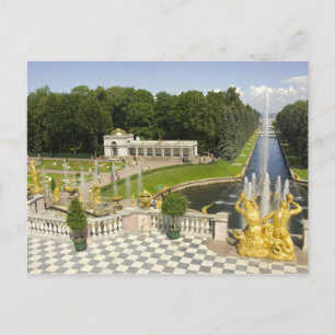 Ryssland. Petrodvorets. Peterhof Palace. Peter Vykort