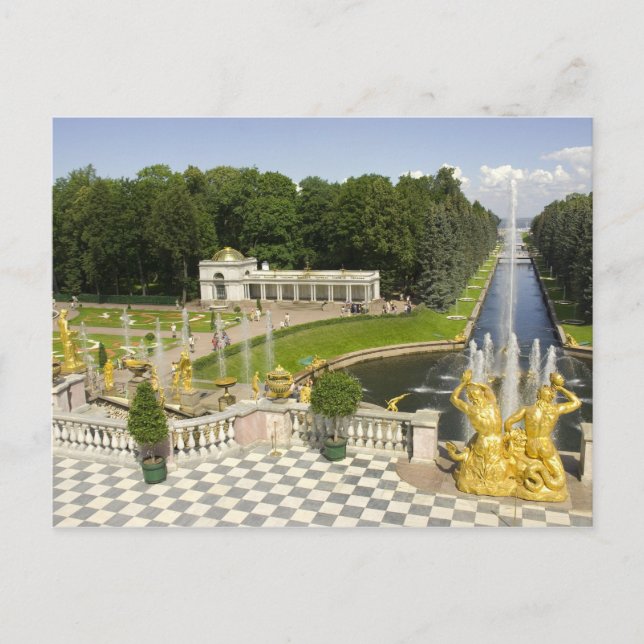 Ryssland. Petrodvorets. Peterhof Palace. Peter Vykort (Framsida)