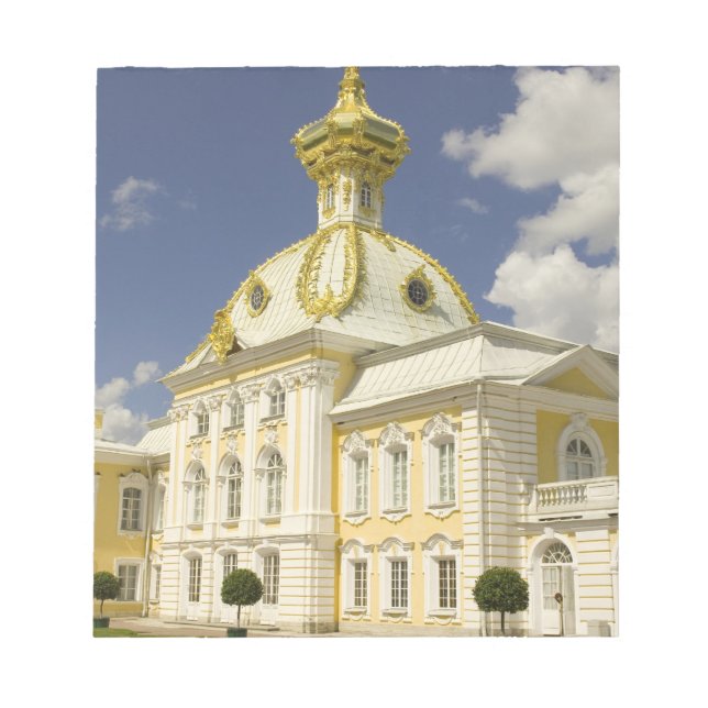 Ryssland. Petrodvorets. Peterhofpalatset. Peter de Anteckningsblock (Framsida)