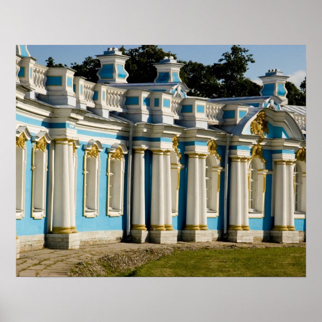 Ryssland, Pushkin. En del av Catherine Palace. Poster (Framsidan)