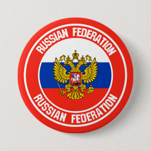 Ryssland Round Emblem Knapp