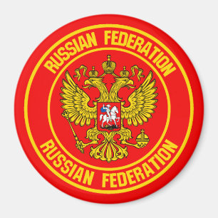 Ryssland Round Emblem Magnet