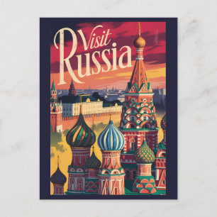 Ryssland S:ta Basilius-katedralen Illustration Res Vykort