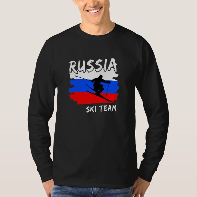 Ryssland skidtröja t shirt (Framsida)