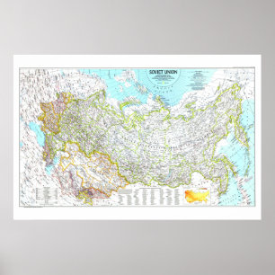 " Ryssland (Sovjetunionen): 1990 KARTA ... Poster