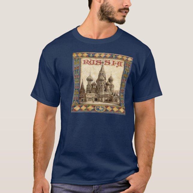 Ryssland St.-basilika Tee (Framsida)