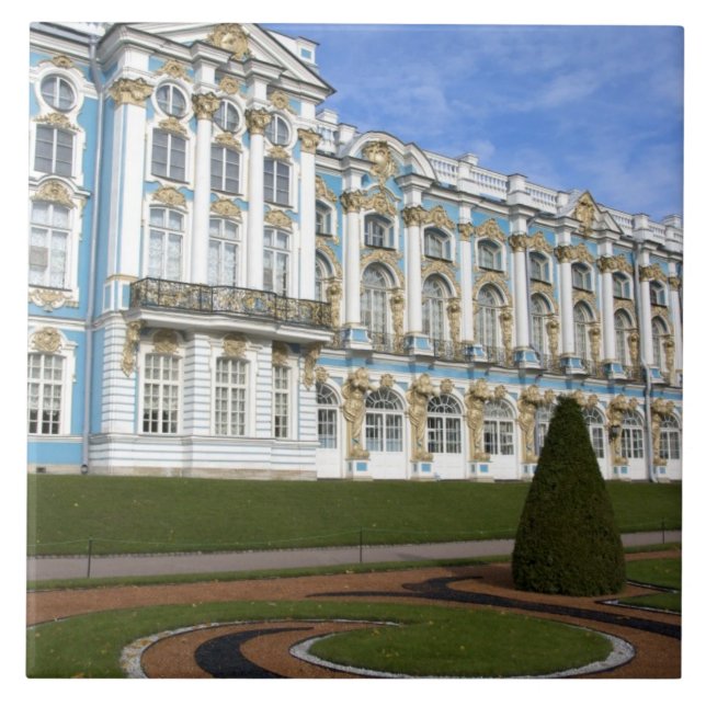 Ryssland, St. Petersburg, Pushkin, Katarinas Kakelplatta (Framsidan)