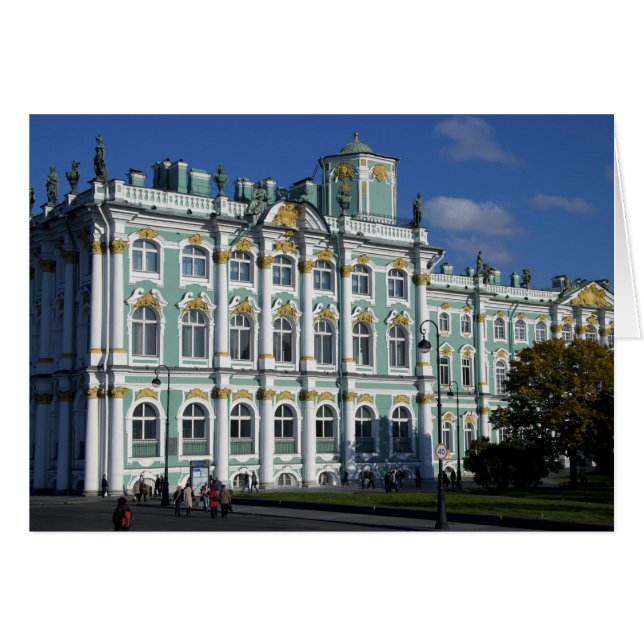 Ryssland, St. Petersburg, Vinterpalatset, 2 Hälsningskort (Framsidan Horizontal)