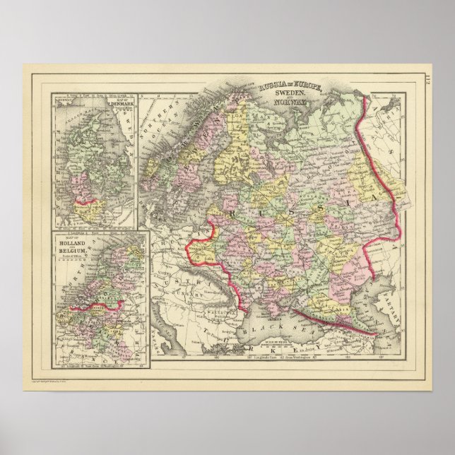 Ryssland, Sverige, Norge Poster (Framsidan)