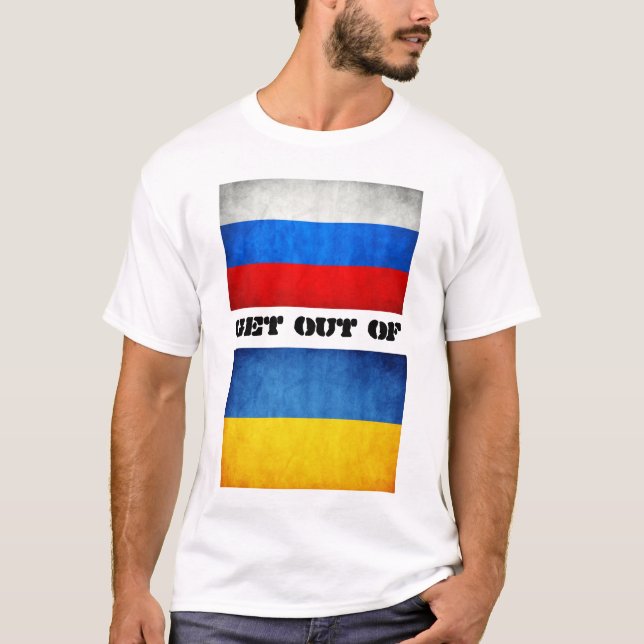 Ryssland ut ur Ukraina T Shirt (Framsida)