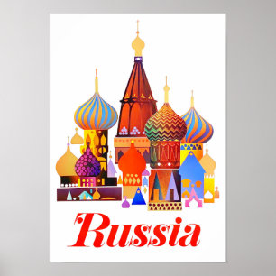 Ryssland vintage resor Poster