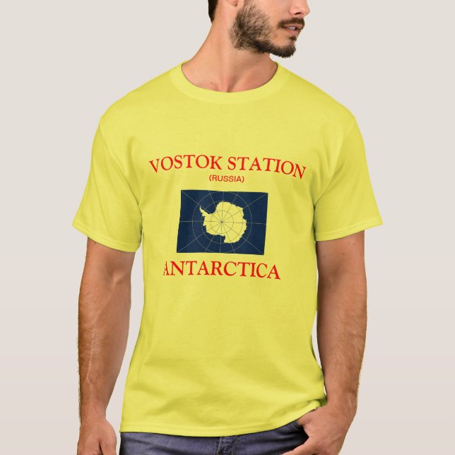 Ryssland Vostok Antarctica Station Shirt Tröja (Framsida)