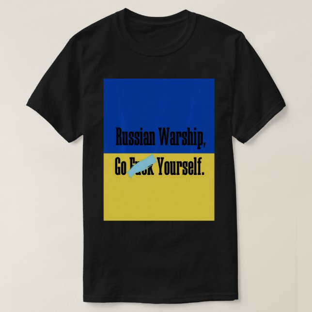 Ryssland Warship T Shirt (Design framsida)