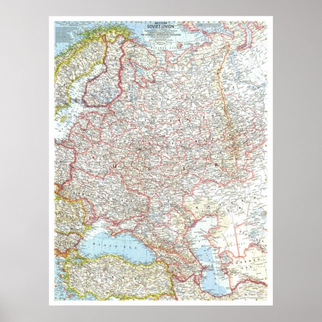 " Ryssland (Westerna Sovjetunionen): Detaljerade K Poster (Framsidan)