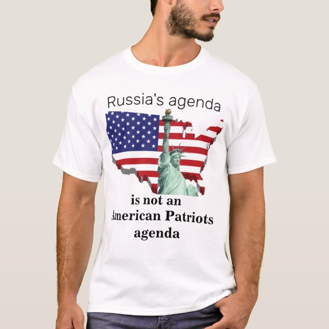 Rysslands dagordning är inte en amerikansk agenda  t shirt (Framsida)