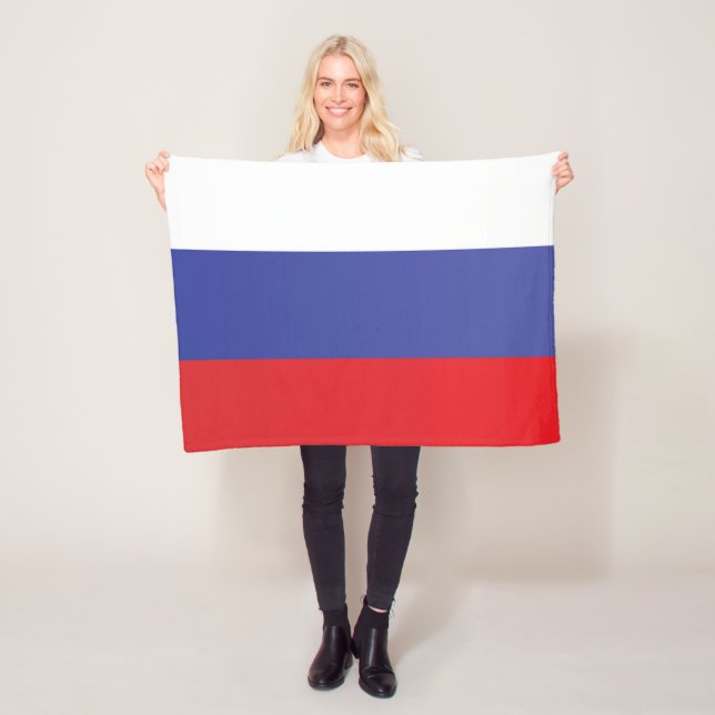 Rysslands Flagga Fleecefilt (På plats)