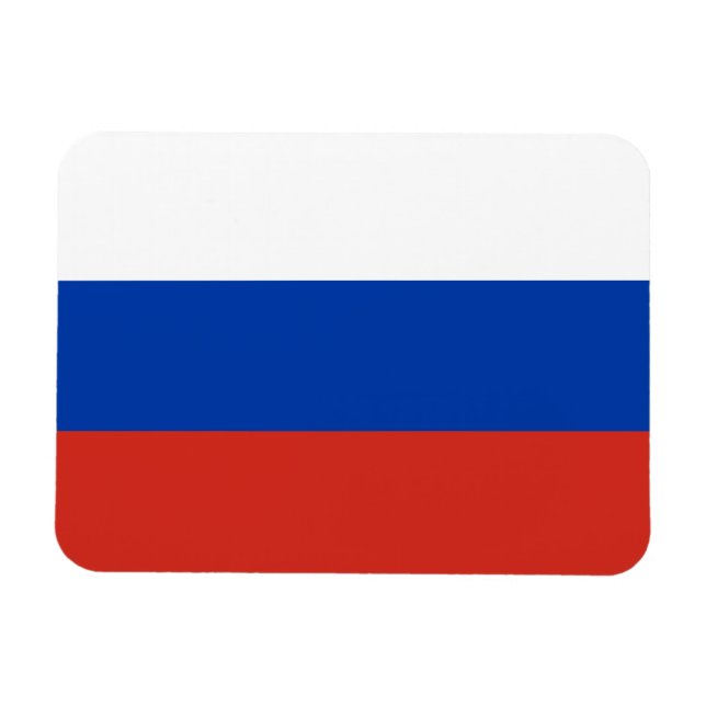 Rysslands flagga magnet (Horisontell)