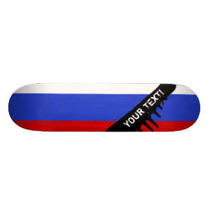 Rysslands flagga mini skateboard bräda 18,5 cm