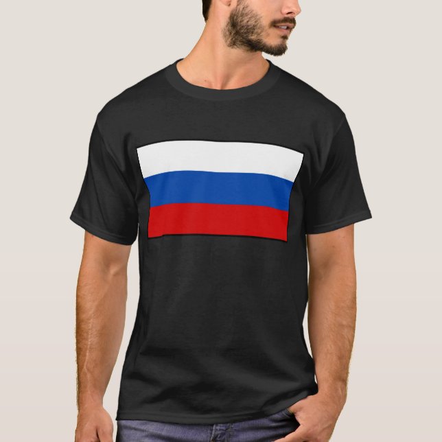 Rysslands Flagga Tee Shirt (Framsida)