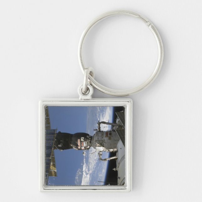 Rysslands framsteg 35P Fyrkantig Silverfärgad Nyckelring (Framsidan)