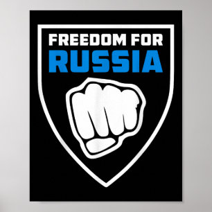 Rysslands frihet att bekämpa krig Flagga Ryssland Poster