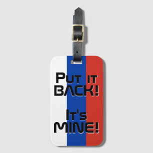 Rysslands nationella Flagga Funny Patriotic Bagagebricka