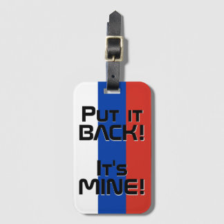 Rysslands nationella Flagga Funny Patriotic Bagagebricka