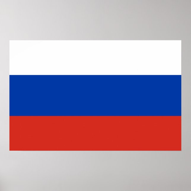 Rysslands nationella Flagga Poster (Framsidan)