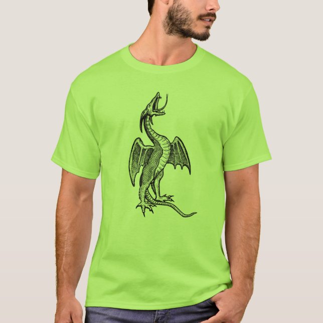Ryta svart drake tee shirt (Framsida)