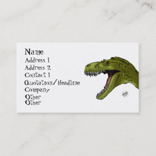Ryta T-Rex Dinosaur av Geraldo Borges Visitkort