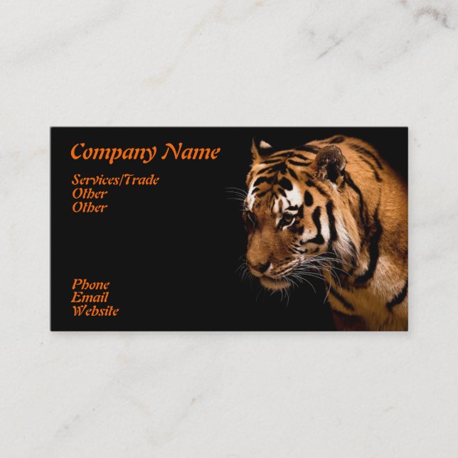 Ryta tigervisitkort visitkort (Framsida)