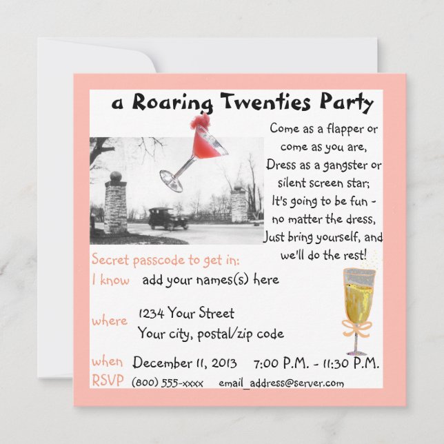 Ryta TwentiesGala Inbjudningar (Framsida)