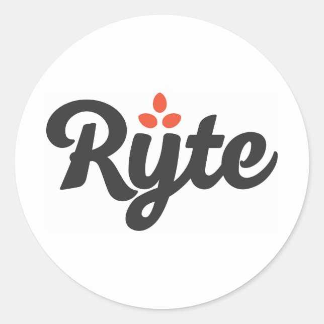 Ryte-dekal Runt Klistermärke (Framsida)