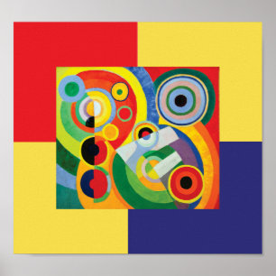 Rythme Joie de Vivre av Robert Delaunay Poster
