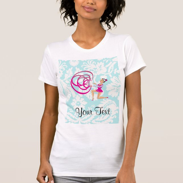 Rythmic Gymnastics Ribbon Tee Shirt (Framsida)