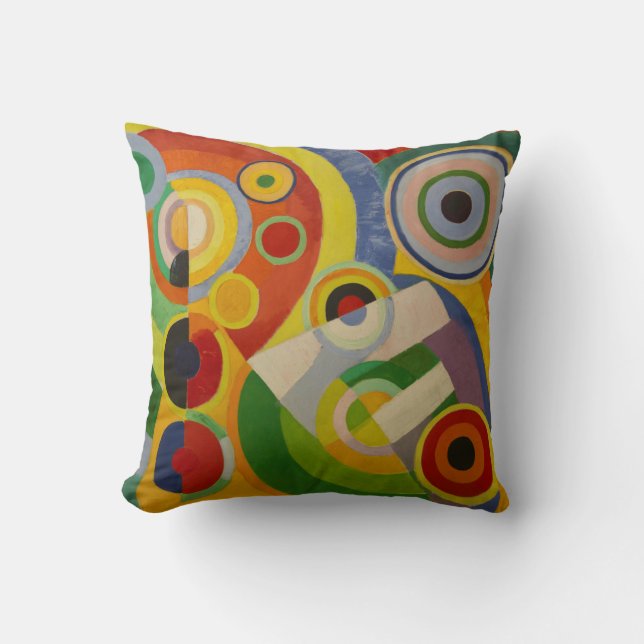 Rytm Joie de vivre av Robert Delaunay 1930 Kudde (Framsida)