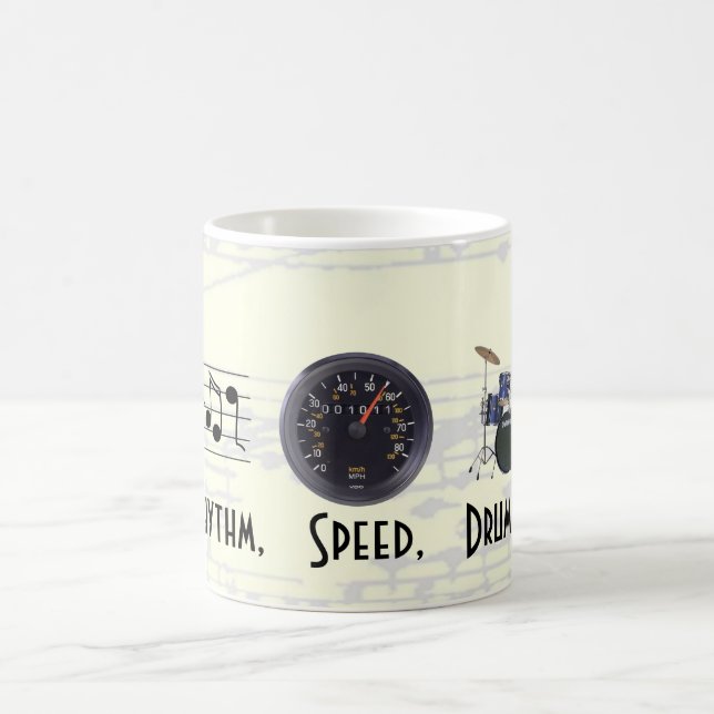 Rytm rusar, trummar muggen kaffemugg (Center)