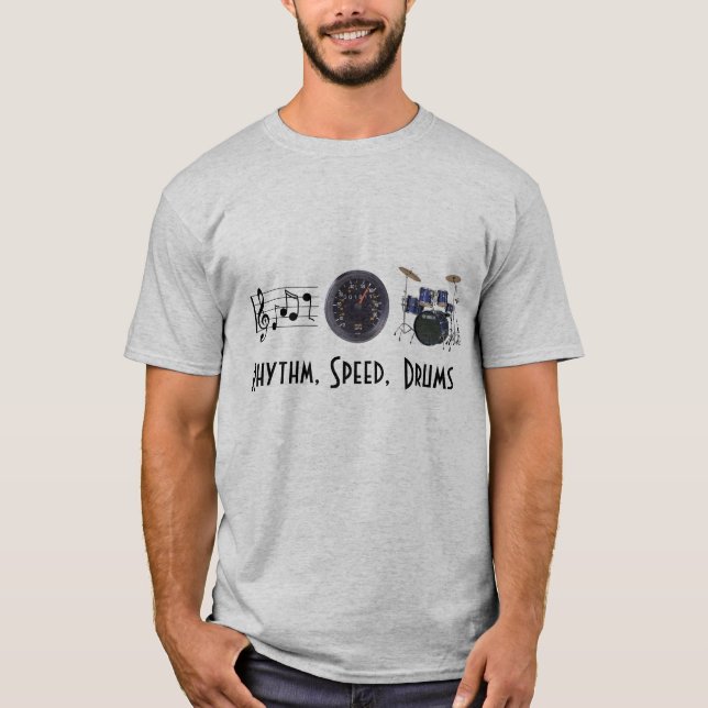 Rytm rusar, trummar T-tröja T Shirt (Framsida)