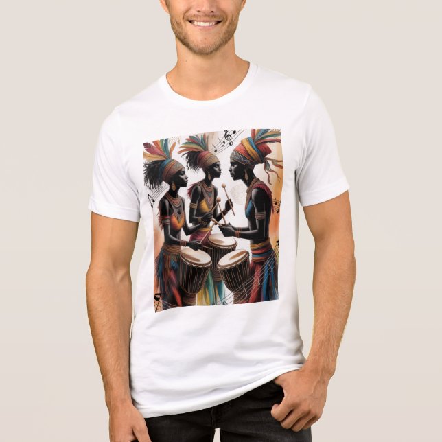 ✨Rytm Trumma Musik Konstnärlig Design T Shirt (Framsida)
