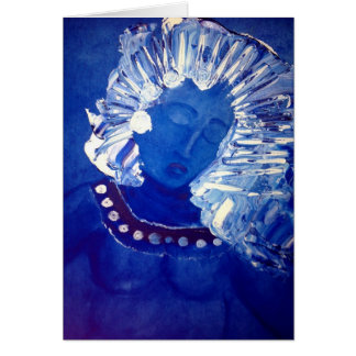 rytmen av blått hälsningskort