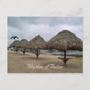 Rytmen av palapas i Belize Vykort