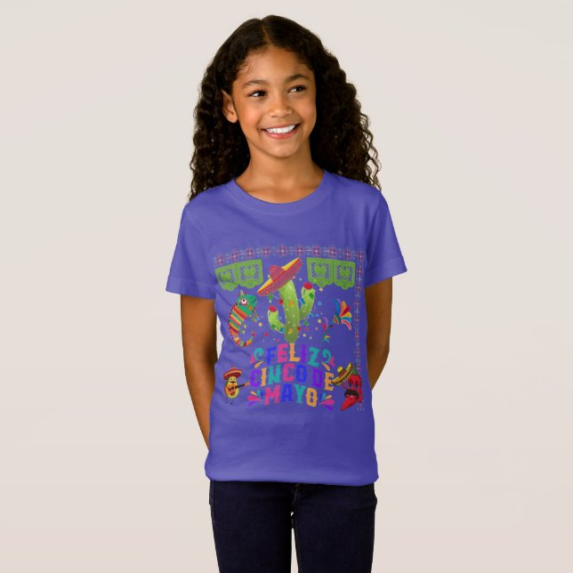 Rytmer från Mexiko lila T Shirt (Hel framsida)