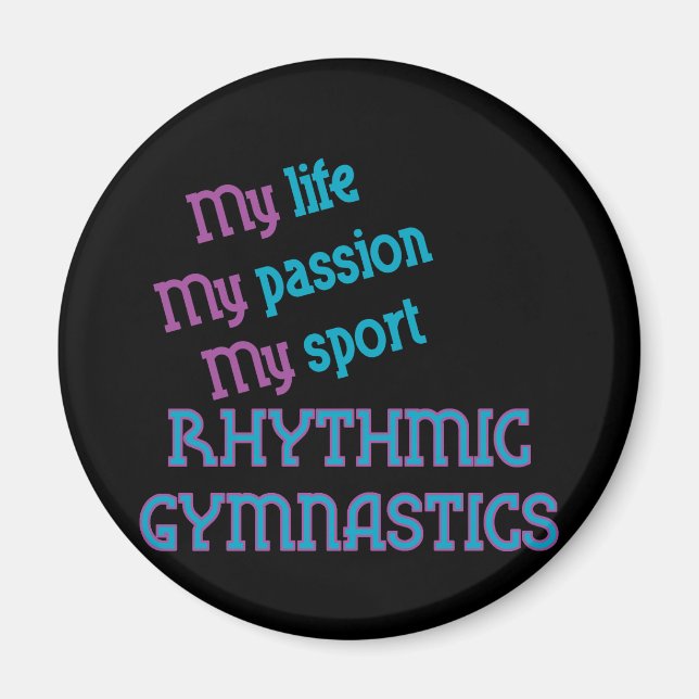 Rytmika Gymnastics Life, Passion, Sport Magnet (Framsidan)