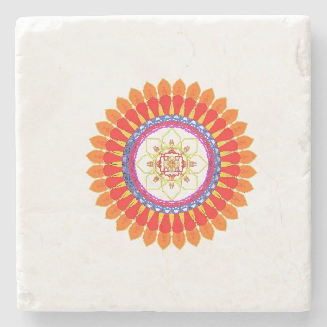 Rytmisk Eufori Mandala  Stenunderlägg (Framsidan)