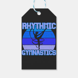 Rytmisk Gymnastik Distressed i Blå / Lila Presentetikett
