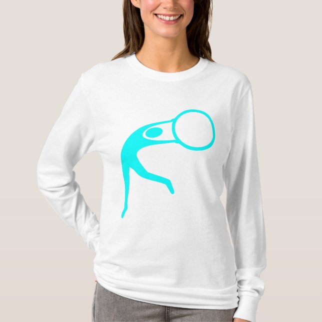 Rytmisk Gymnastik Figur - Cyan Tee (Framsida)