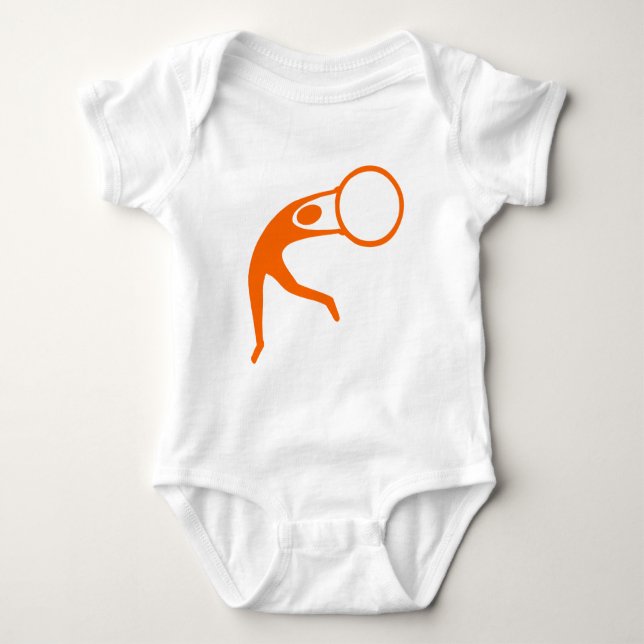 Rytmisk Gymnastik Figur - Orange T-shirt (Framsida)